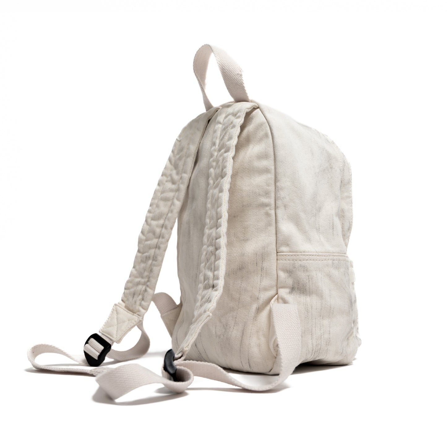Rivets Backpack - White, Hand Finished