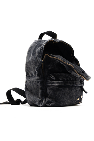 Rivets Backpack Black Stone Washed