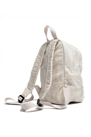Rivets Backpack - White Hand Finished