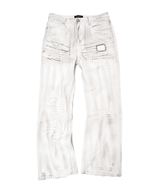 Dirty White Cut Bootcut Jeans