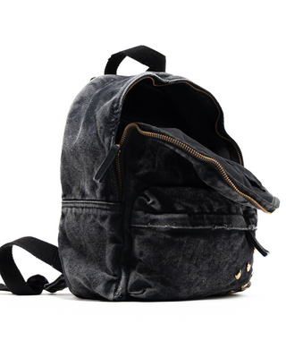 Rivets Backpack Black Stone Washed