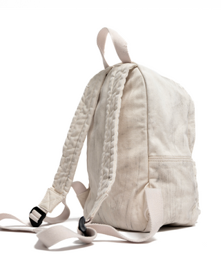 Rivets Backpack - White Hand Finished
